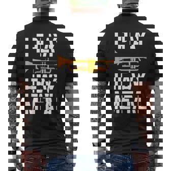 I Play Heavy Metal Trompeta Camiseta Hombre Estampado Espalda - Regaloses