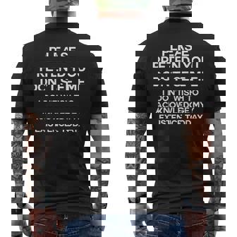 Please Pretend You Don't See Me I Don't Wish To Acknowledge Men's Back Print T-Shirt - Monsterry