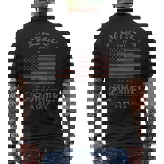 A Pledge A Day Keeps The Commies Away American Flag Men's T-shirt Back Print | Mazezy