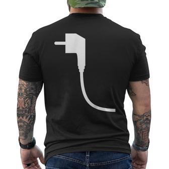 Plug And Socket Carnival And Fancy Dress Partner Look Costume T-Shirt mit Rückendruck - Geschenkecke