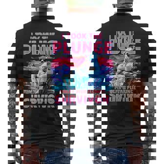 Polar Bear Plunge Survivor Fun Winter Adventurers Graphic Men's Back Print T-Shirt - Monsterry