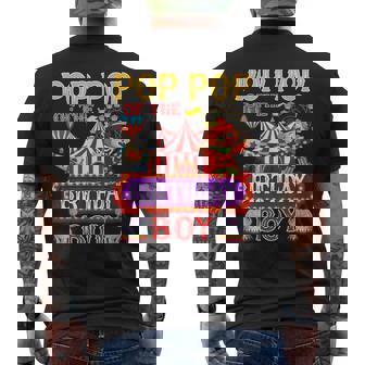 Pop Pop Of The Birthday For Boy Circus Carnival Theme Party Men's Back Print T-Shirt - Monsterry