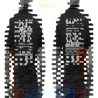 Postal Carrier Post Office Mailman Rural Mail Carrier Men's Back Print T-Shirt - Monsterry