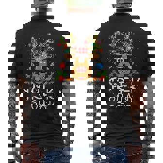 Pre-Kindergarten Squad Teacher Student Reindeer Christmas Men's Back Print T-Shirt - Monsterry