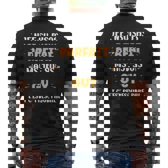 Prénom Je Ne Suis Pas Parfait Mais Je Suis Guy T-shirt imprimé au dos - Cadeauxyz