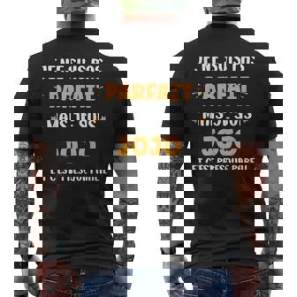 Prénom Je Ne Suis Pas Parfaite Mais Je Suis Jojo T-shirt imprimé au dos - Cadeauxyz