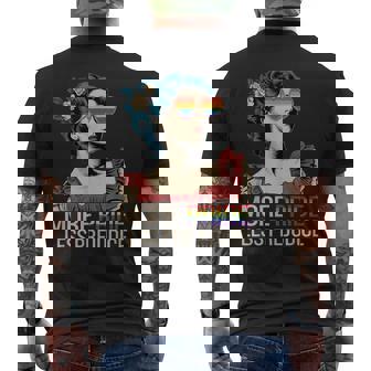 More Pride Less Prejudice Pride Month Lgbtq Men's T-shirt Back Print - Monsterry