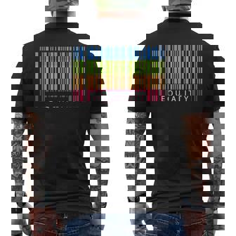 Pride Month Equality Panromantic Flag LGBT Premium Men's Back Print T-Shirt - Monsterry