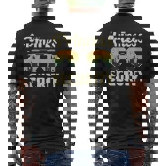 Princess Security Protection Retro Castle Matching Family Men's T-shirt Back Print - Seseable