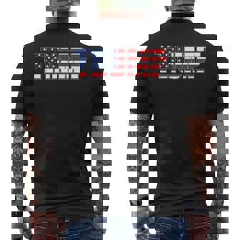Pro Trump Patriotic Us Flag Independence Day Men's T-shirt Back Print - Seseable