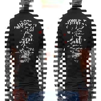 Promoted To Great Aunt Est 2024 Soon To Be Aunt Flower Men's Back Print T-Shirt - Monsterry