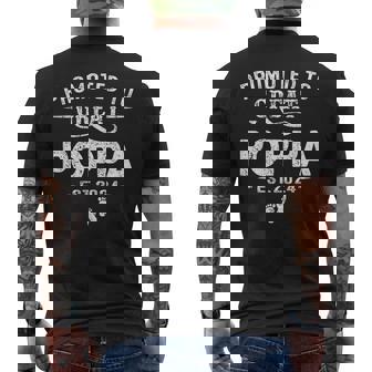 Promoted To Great Poppa 2024 Fathers Day First Time Dad Men's Back Print T-Shirt - Monsterry