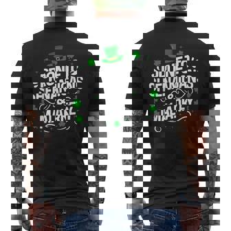 Prone To Shenanigans & Malarkey St Patrick's Day Proud Irish Men's T-shirt Back Print | Seseable CA