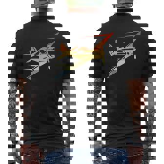 Propeller Aircraft Vintage Look Plane Lover Men's T-shirt Back Print - Thegiftio UK