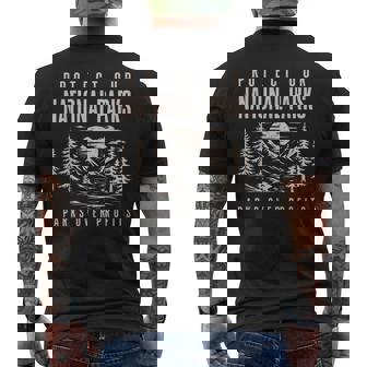 Protect Our National Parks Parks Over Profits Men's T-shirt Back Print - Monsterry