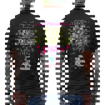 Proud Air Force Sister Camo US Flag Dog Tag Military Sibling Men's Back Print T-Shirt - Monsterry