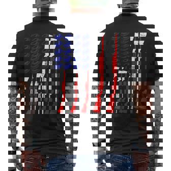 Proud American Gun Lover Shotgun Vintage American Flag Men's Back Print T-Shirt - Monsterry
