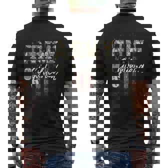 Proud Army Girlfriend American Veteran Military Men's T-shirt Back Print - Seseable