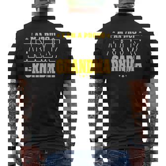 Proud Army Grandma Patriotic Pride Military Grandmother Men's Back Print T-Shirt - Monsterry