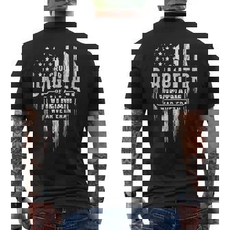 Proud Daughter Vietnam Vet Dad Veterans Day American Flag Men's T-shirt Back Print | Mazezy
