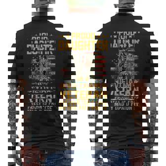 Proud Daughter Of Vietnam Veteran Patriotic Vet Flag USA Men's Back Print T-Shirt - Monsterry