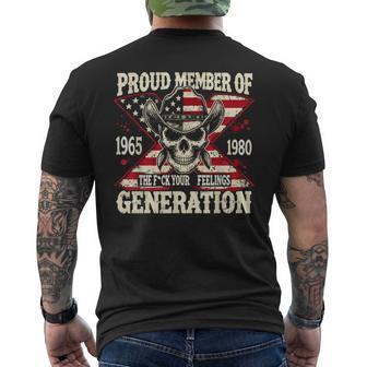 Proud Member Of 1965 1980 Generation T-Shirt mit Rückendruck - Geschenkecke