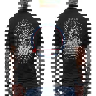 Proud To Be A Military Veteran Service Esteem Patriotic Seal Men's Back Print T-Shirt - Monsterry