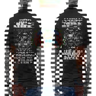 Proud Niece Of A Korean War Veteran Military Vet's Family Men's Back Print T-Shirt - Monsterry