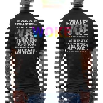 Proud To Be Woke It Sure Beats Being Willfully Ignorant Men's T-shirt Back Print - Seseable