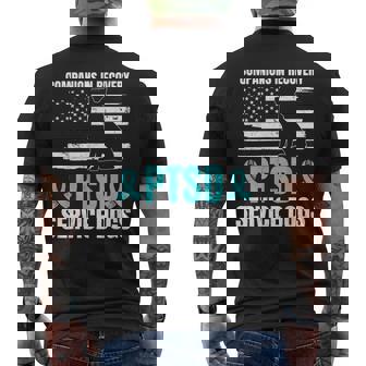 Ptsd Perro De Servicio Bandera Estadounidense Ptsdeteranos De Ee Uu Camiseta Hombre Estampado Espalda - Regaloses