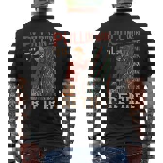 Pullin Wire Til I Retire Skeleton Electrician Vintage Men's T-shirt Back Print | Mazezy