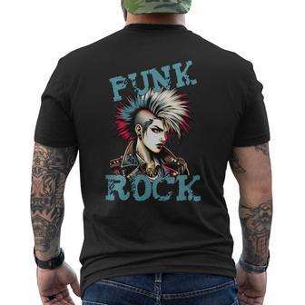 Punk Motif Punk Rock Saying With Punker In Picture T-Shirt mit Rückendruck - Geschenkecke