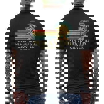 Pura Vida Beach Costa Rica Family Vacation Vintage Palm Tree Men's T-shirt Back Print | Seseable CA