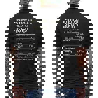 Puritan Ohio Proud Nutrition Facts Men's Back Print T-Shirt - Monsterry