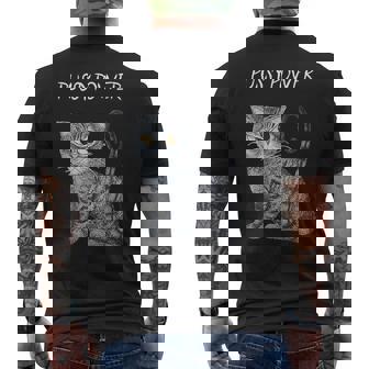 Pussy Power For Cat Lovers LGBT And Feminists For Equality Men's Back Print T-Shirt - Monsterry