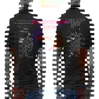 Pyrotechnic Ninja Pyro Pyromaniac Pyrotechnician Fireworks Men's Back Print T-Shirt - Monsterry