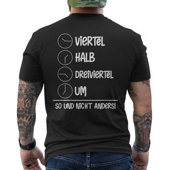 Quarter Half Three-Quarter Um Und Nicht Ander Motif For Ossis T-Shirt mit Rückendruck - Geschenkecke