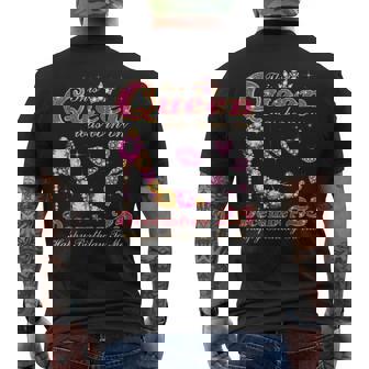 This Queen Was Born On December 25 25th December Birthday Men's Back Print T-Shirt - Monsterry