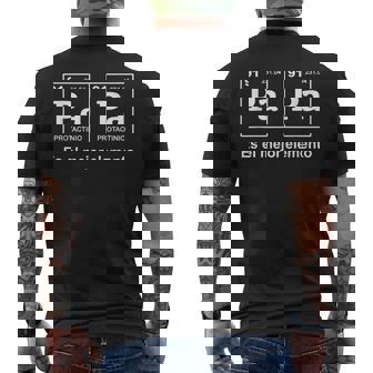 Química Papa Es El Mejor Ciencia Friki Camiseta Hombre Estampado Espalda - Regaloses
