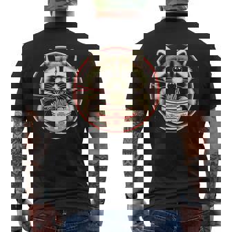 Raccoon Ramen Kawaii Neko Japanese Noodles Aesthetic Men's Back Print T-Shirt - Monsterry