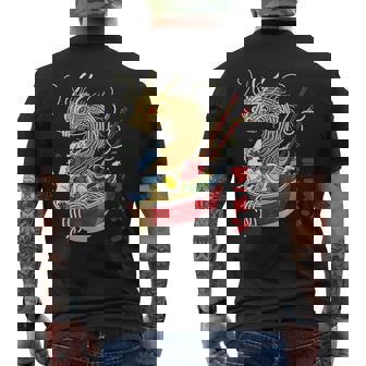Ramen Dragon Kanagawa Nourriture Japonaise Kaiju Kawaii Ramen T-shirt imprimé au dos - Cadeauxyz