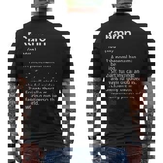 Ramon Definición De Nombre Diccionario Divertido Camiseta Hombre Estampado Espalda - Regaloses