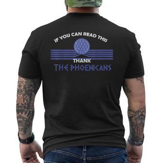 If You Can Read This Thank Phoenicians Reading Men's Back Print T-Shirt - Monsterry