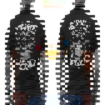 Reading Is Out Of This World Space Books Lover Men's T-shirt Back Print - Seseable