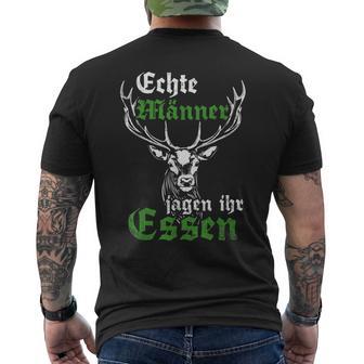 Real Hunting Your Food Hunter Deer Hunting T-Shirt mit Rückendruck - Geschenkecke