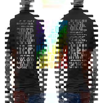 Be The Reason Someone Feels Welcomed LGBT Ally Pride Support Men's Back Print T-Shirt - Monsterry
