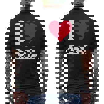Red Heart I Love Sal Men's T-shirt Back Print | Mazezy