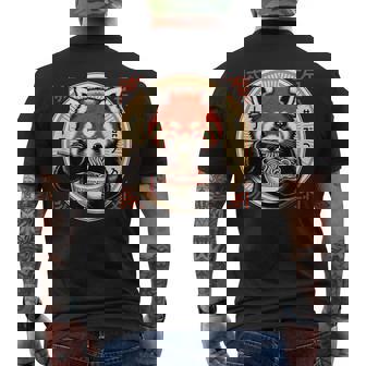 Red Panda Ramen Kawaii Neko Japanese Noodles Aesthetic Men's Back Print T-Shirt - Monsterry