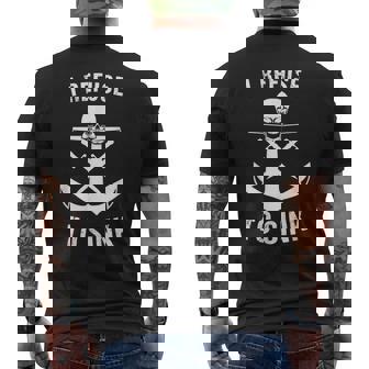 I Refuse To Sink De Entrenamiento De Gimnasio Con Calavera De Ancla Camiseta Hombre Estampado Espalda - Regaloses