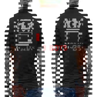 Regalos Para Mamá De 3 Niños De Hijo Hija Día De La Madre Camiseta Hombre Estampado Espalda - Regaloses